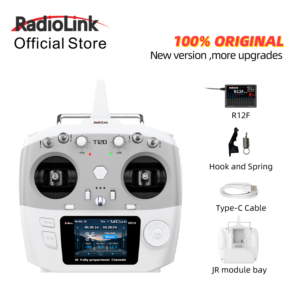 Drone Gimbal Controller - Módulo RadioLink T12D JR 12CH 2.4GHz