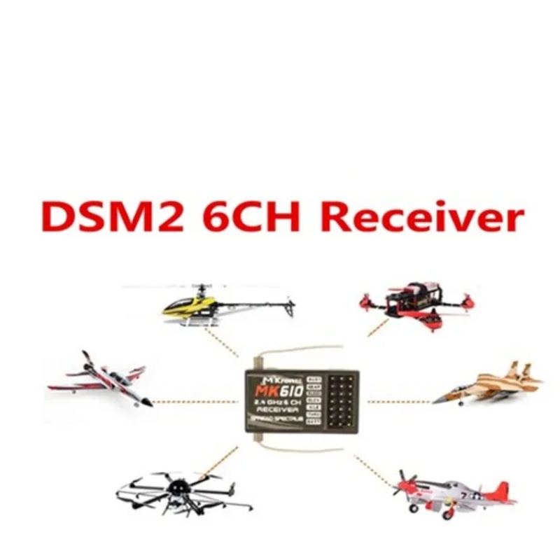 Receptor DSM2 MK610 AR6100 2,4 - Drone Gimbal Controller reseña y precio